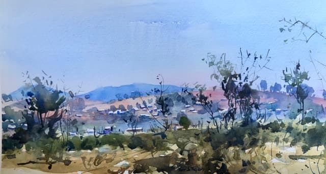 large view in small painting